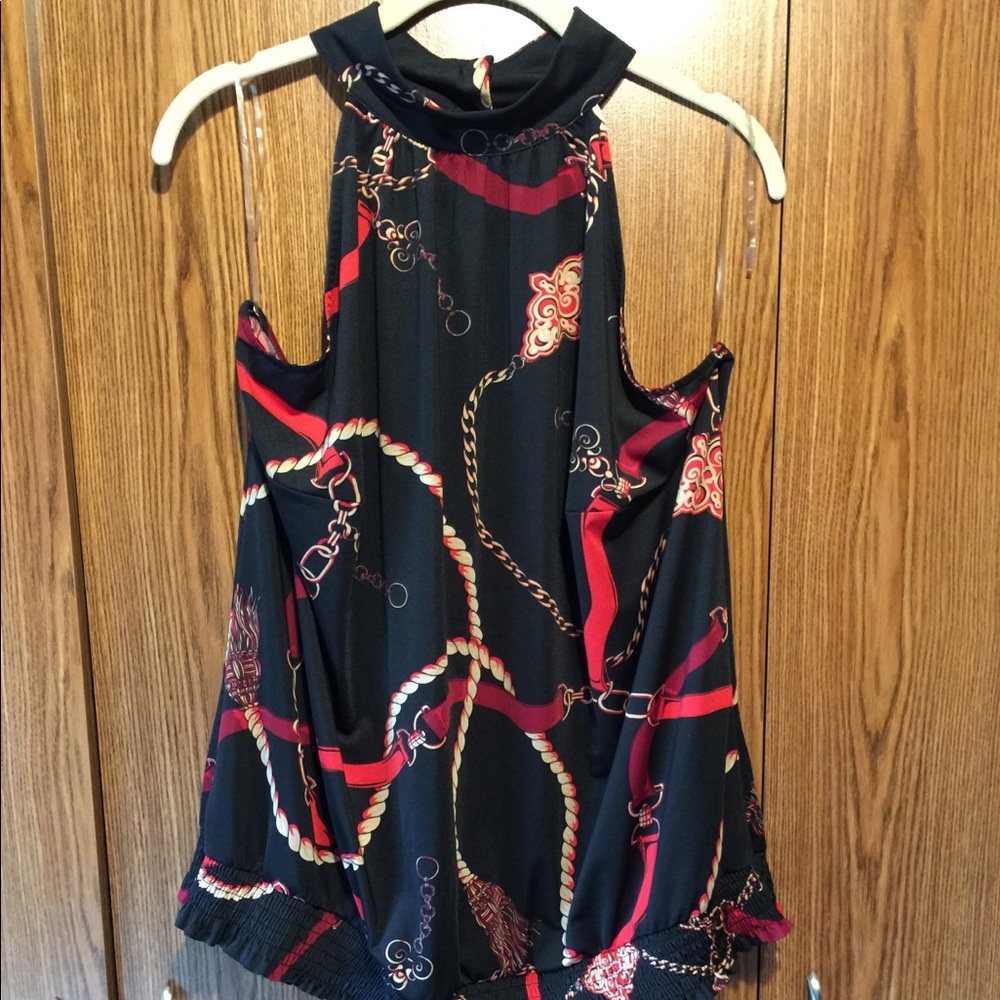 INC 2x dressy tank top with high neck